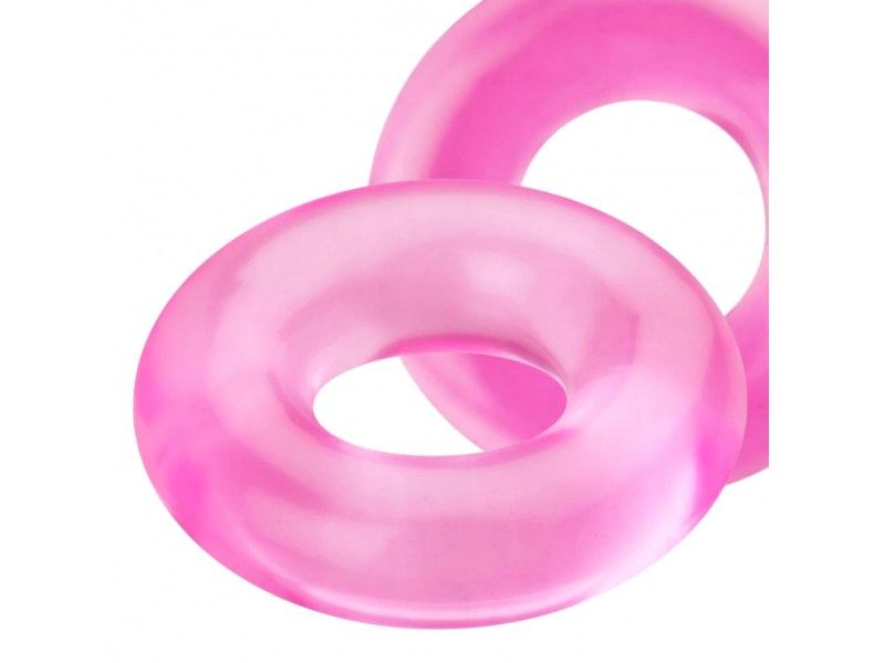 Pierścień erekcyjny na penisa elastyczny różowy - 3